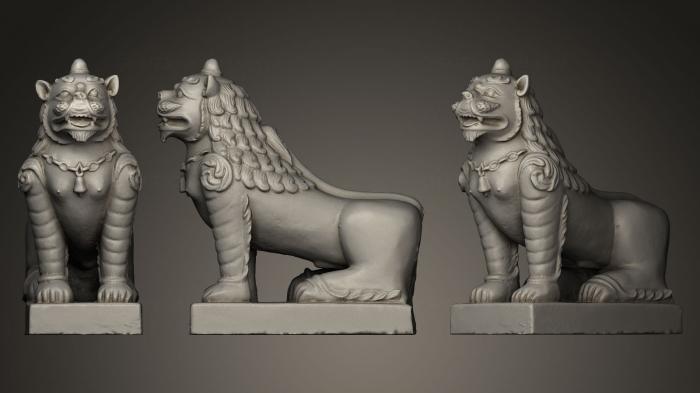 Figurines lions tigers sphinxes (STKL_0110) 3D model for CNC machine